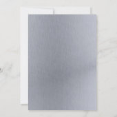 ネイビーとシルバーの水の色のアゲート結婚ト 招待状 (裏面)