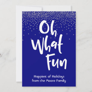 ネイビーとシルバー+ホワイトのコンフェッティでクリスマスを楽しもう シーズンカード
