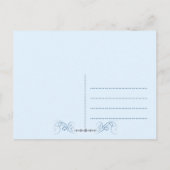 ネイビーとシルバーRSVPポストカードRhinestones インビテーションポストカード (裏面)