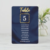 ネイビーとシンプル金ゴールド結婚のテーブル番号一覧 (スタンド正面)