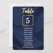 ネイビーとシンプル金ゴールド結婚のテーブル番号一覧 (裏面)