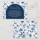 ネイビーとダスティブルーボーイフローラブックリクエスト エンクロージャーカード (正面/裏面)