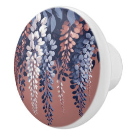 ネイビーとバラウィステリアエレガンス セラミックノブ