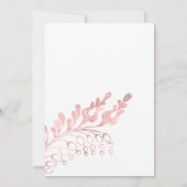 ネイビーとピンクとシルバーフォイルフローラ結婚ズ 招待状 (裏面)