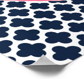 ネイビーとピンクのクジラのぬいぐるみポスター ポスター (角)