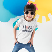 ネイビーとピンクのハートで学校教育 Tシャツ