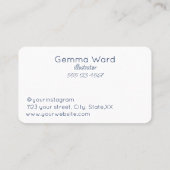 ネイビーとピンクダリア 名刺 (裏面)