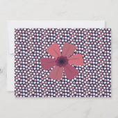 ネイビーとピンクディシーフローラレトロベビーシャワー 招待状 (裏面)