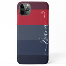 ネイビーとブルーのストライプ色ブロックの個人用設定の名前