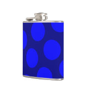 ネイビーとブルーの水玉模様 フラスク (左)