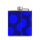 ネイビーとブルーの水玉模様 フラスク (裏面)
