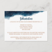 ネイビーとブロンズの水結婚色の エンクロージャーカード (正面)