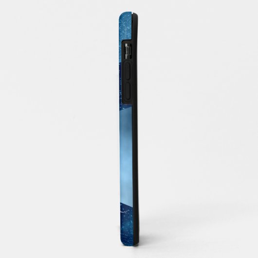 ネイビーとベビーブルーストライプのの電話ケース Case-Mate iPhoneケース (裏面/左)