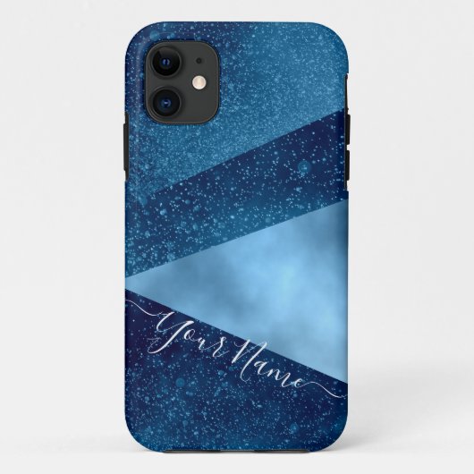 ネイビーとベビーブルーストライプのの電話ケース Case-Mate iPhoneケース (裏面)