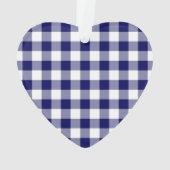 ネイビーとホワイトのギンガムパターン オーナメント (裏面)