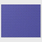 ネイビーとホワイトのジオメトリックデザインの重なり合う円 ラッピングペーパー (フラット)
