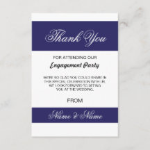 ネイビーとホワイトのストライプ 結婚式のお礼カード