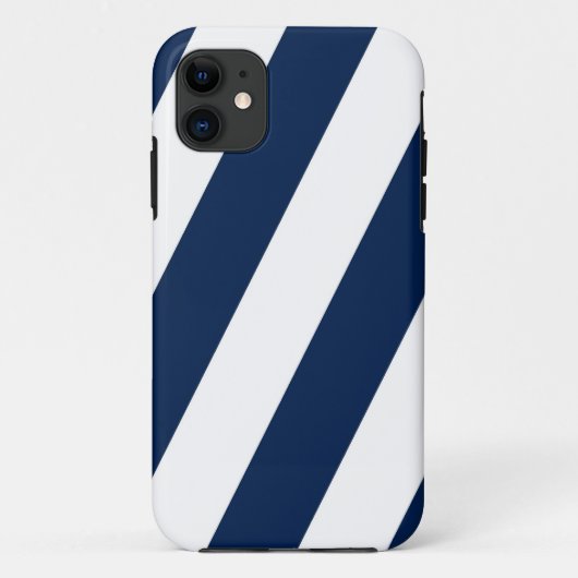 ネイビーとホワイトのストライプ Case-Mate iPhoneケース (裏面)