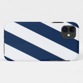 ネイビーとホワイトのストライプ Case-Mate iPhoneケース (裏面(横))