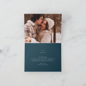 ネイビーとホワイトのフローラ結婚のサンキューカード サンキューカード (内部)