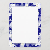 ネイビーとホワイトのフローラ縁どファン・プログラムの紙 プログラム (裏面)