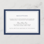 ネイビーとホワイトのボーダー結婚式の披露宴 エンクロージャーカード (正面)