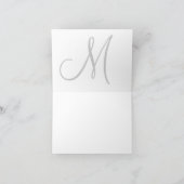 ネイビーとホワイトのモノグラムの感謝カード サンキューカード (内部)