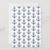 ネイビーとホワイトのヨットとアンカーのベイビーボーイ 招待状 (裏面)