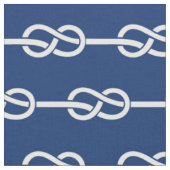 ネイビーとホワイトの航海用ロープ柄 ファブリック (クローズアップ)