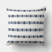 ネイビーとホワイトの装飾装飾用クッション クッション (正面)