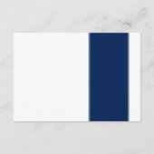 ネイビーとホワイトの雪の結晶 ウェディング返信カード 出欠カード (裏面)