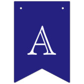 ネイビーとホワイトのOpenFace文字カスタム列 バンティングフラッグ (第1の旗)