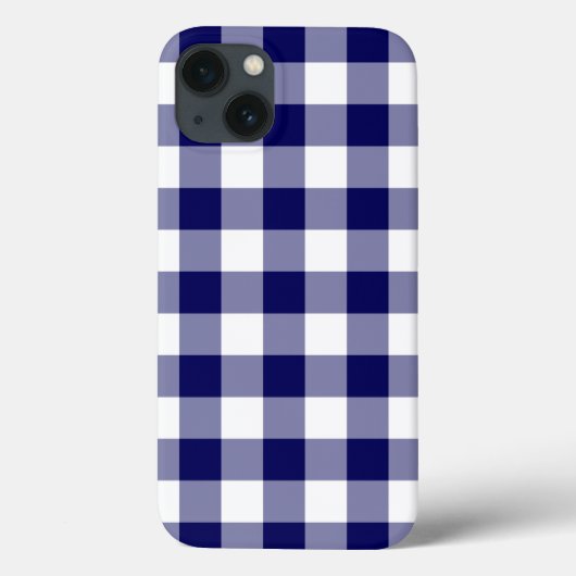 ネイビーとホワイトギンガムパターンiPhone 8/7ケース Case-Mate iPhoneケース (裏面)