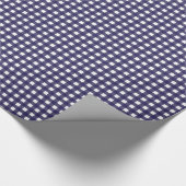 ネイビーとホワイトギンガム ラッピングペーパー (角)