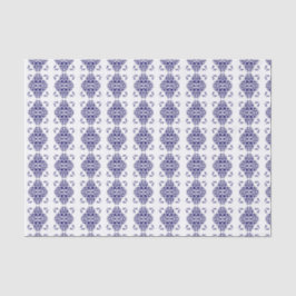 ネイビーとホワイトダマスクのパターン 薄葉紙