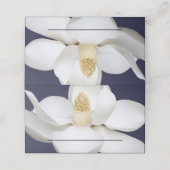 ネイビーとホワイトマグノリア、エレガントな結婚式 プレイスカード (外部開封)