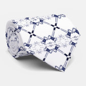 ネイビーとホワイト・ギャベルのアドボカシー・アートワーク・タイ ネクタイ (ロール)