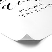 ネイビーとライトブルーのフローラは看板を支持 ポスター (角)