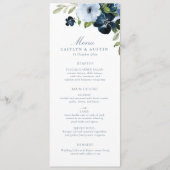 ネイビーとライトブルー結婚のメニュー メニュー (正面)