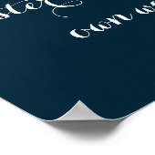 ネイビーとライト自分のポスターを作成プリント ポスター (角)