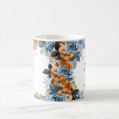 ネイビーとラストカラーの花嫁から義母へのギフト コーヒーマグカップ (中央)