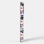 ネイビーとラベンダーの葉がアクセントの上品な花柄デザイン Case-Mate iPhoneケース (裏面 / 右)