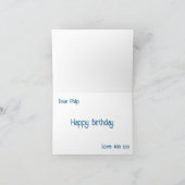 ネイビーとレッドサイクリストの誕生日カード カード (内部)