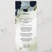 ネイビーと埃っぽい青い花々が緑結婚色に メニュー (正面)