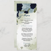 ネイビーと埃っぽい青い花々が緑結婚色に メニュー (正面/裏面)