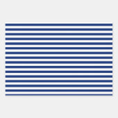 ネイビーと白のストライプ ラッピングペーパーシート (正面2)