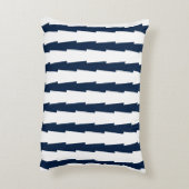 ネイビーと白ストライプの色 アクセントクッション (裏面(縦))
