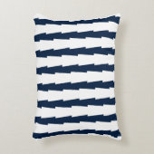 ネイビーと白ストライプの色 アクセントクッション (正面(垂直))