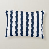 ネイビーと白ストライプの色 アクセントクッション (裏面)