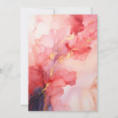 ネイビーと赤面イン結婚クス 招待状 (裏面)